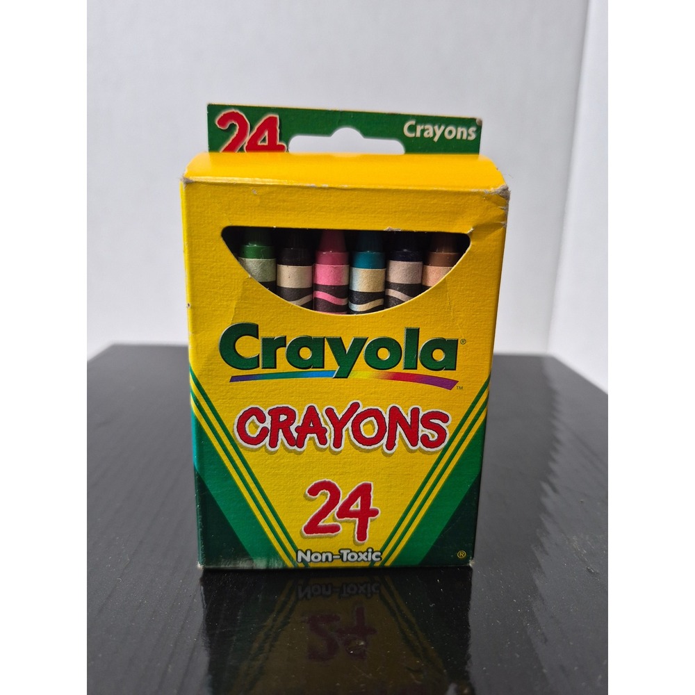 Vintage 1999 Crayola 24 Count Non-Toxic Wax‎ Crayons Binney & Smith 52-3024 USA